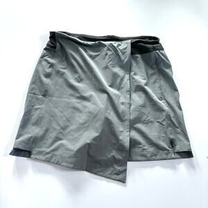 REI Co-op Women's Medium Athletic Skort Gray‎ Green Hiking
